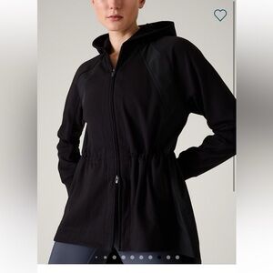Athleta Black Hooded Jacket